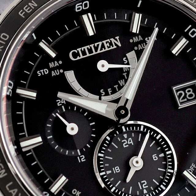 Used, beautiful condition, CITIZEN Atessa Double Direct Flight Titanium World Time AT9025-55E Multi-hand analog watch brand for men UW-CT-AT-00018