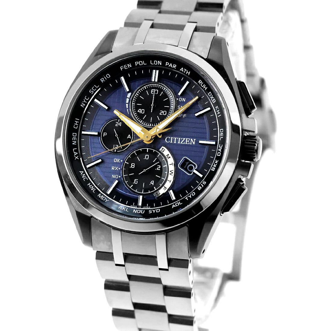 中古 シチズン CITIZEN アテッサ AT8040 FTS カスタマイズモデル チタン 電波ソーラー H804-T025825 アナログ 腕時計 ブランド メンズ UW-CT-AT-00019