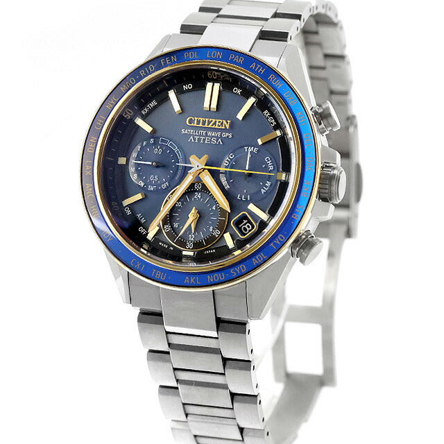 中古 美品 シチズン CITIZEN アテッサ ネプチューン 限定モデル アクトライン エコ・ドライブGPS衛星電波 CC4054-68L 腕時計 メンズ UW-CT-AT-00022