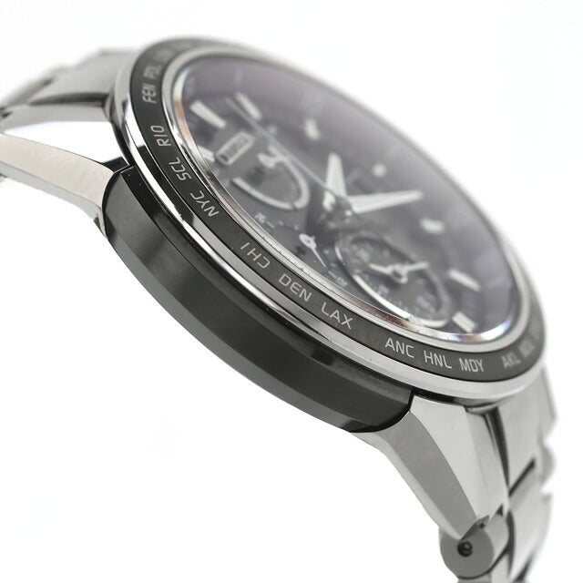 中古 シチズン CITIZEN アテッサ ダブルダイレクトフライト エコ・ドライブ電波 チタン AT9024-58E アナログ 腕時計 ブランド メンズ ブラック UW-CT-AT-00027