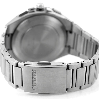 中古 美品 シチズン CITIZEN アテッサ ダブルダイレクトフライト エコドライブGPS衛星電波 チタン クロノグラフ ソーラー CC4104-53E 腕時計 メンズ UW-CT-AT-00028