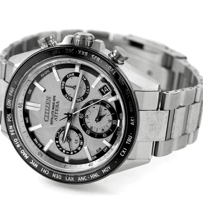 中古 超美品 シチズン CITIZEN アテッサ 35周年記念モデル 結晶チタニウム F950 Platinum Shine Collection CC4076-65A アナログ 腕時計 メンズ UW-CT-AT-00030