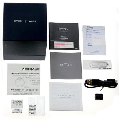 中古 シチズン CITIZEN wena wena 3 搭載モデル エコドライブ スマートウォッチ ソーラー クロノグラフ AT2497-54E アナログ 腕時計 UW-CT-OT-00009