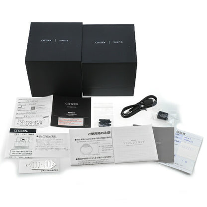 中古 シチズン CITIZEN wena wena 3 搭載モデル エコドライブ スマートウォッチ ソーラー クロノグラフ CA0088-61E アナログ 腕時計 UW-CT-OT-00011