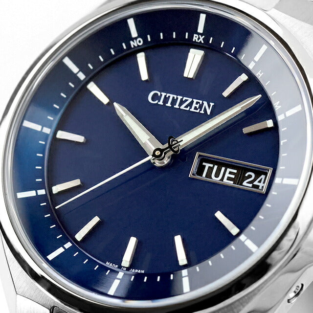 中古 シチズン CITIZEN アテッサ エコドライブ 電波時計 腕時計 チタン カレンダー ATESSA AT6050-54L アナログ 腕時計 ブランド メンズ UW-CT-OT-00012