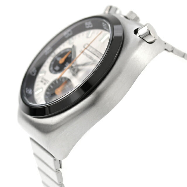 Used, beautiful condition, CITIZEN Record Label Horn Chrono Reprint Panda Bullhead Chrono AN3660-81A Multi-Hand Analog Men&