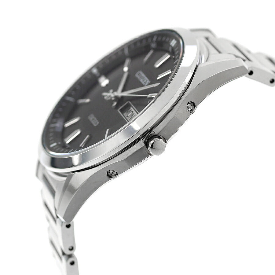 中古 シチズン CITIZEN エクシード デイデイト 電波ソーラー チタン 曜日 AT6030-51E アナログ 腕時計 ブランド メンズ ブラック 黒 UW-CT-OT-00016