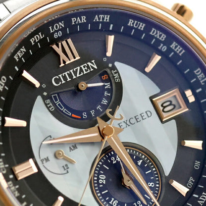中古 美品 シチズン CITIZEN エクシード エコ・ドライブ電波時計 45周年記念 限定モデル ソーラー電波 AT9134-76F 腕時計 ブランド メンズ UW-CT-OT-00022