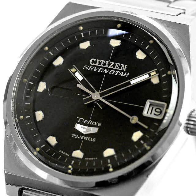 Used Overhauled Citizen Seven Star Deluxe 25 Jewels Glass Replaced ACSS2939-TA Analog Watch Brand Men&