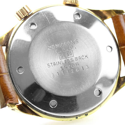Used Overhauled Citizen Alarm 4H Antique Manual Winding 15708 Analog Watch Brand Men&