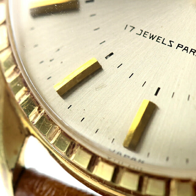 Used Overhauled Citizen Alarm 4H Antique Manual Winding 15708 Analog Watch Brand Men&