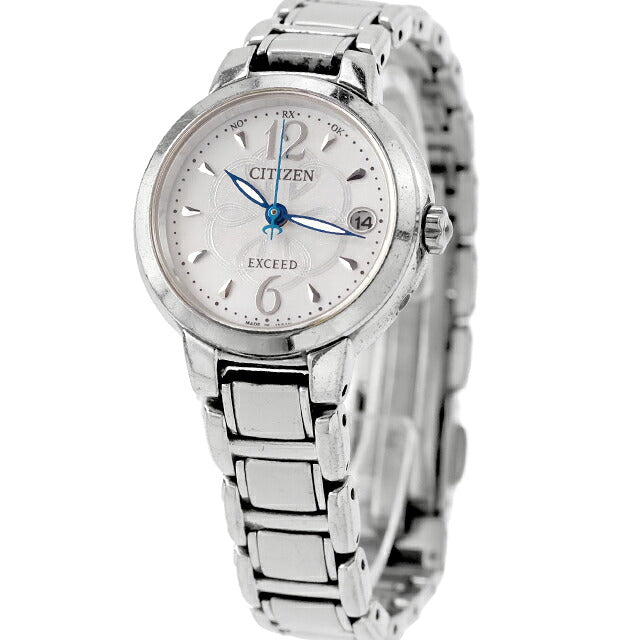 中古 シチズン CITIZEN エクシード エコ・ドライブ電波時計 チタニウムコレクション ソーラー電波 ES8100-54A アナログ 腕時計 レディース UW-CT-OT-00042