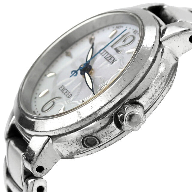 中古 シチズン CITIZEN エクシード エコ・ドライブ電波時計 チタニウムコレクション ソーラー電波 ES8100-54A アナログ 腕時計 レディース UW-CT-OT-00042