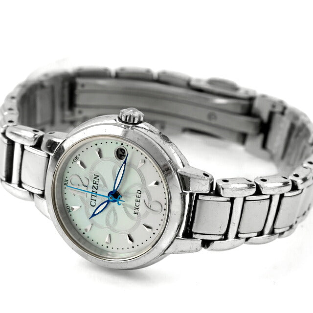 中古 シチズン CITIZEN エクシード エコ・ドライブ電波時計 チタニウムコレクション ソーラー電波 ES8100-54A アナログ 腕時計 レディース UW-CT-OT-00042