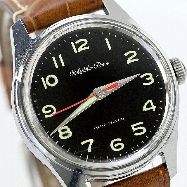 中古 シチズン CITIZEN リズムタイム 手巻き 17石 フルアラビア ミリタリー風 ヴィンテージ 4-020367 YD アナログ 腕時計 ブランド メンズ UW-CT-OT-00043