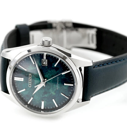 中古 シチズン CITIZEN コレクション メカニカル 銀箔漆文字盤モデル 日本製 薄型 NB1060-12L アナログ 腕時計 ブランド メンズ ネイビー UW-CT-PM-00014