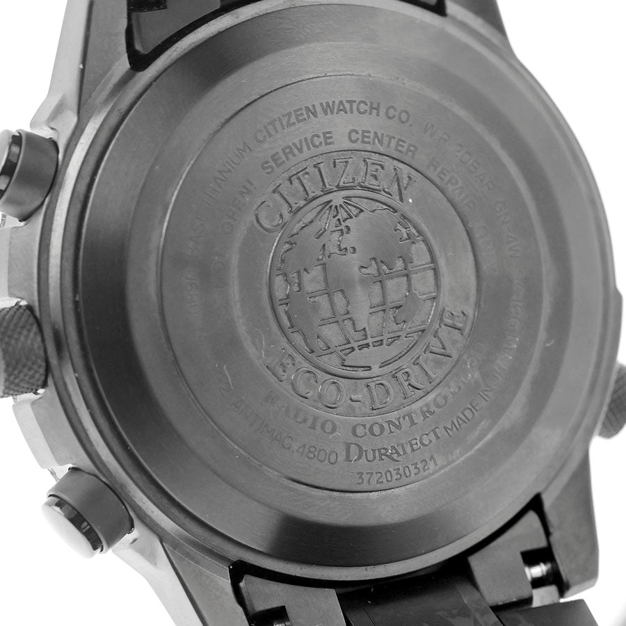 中古 超美品 シチズン CITIZEN プロマスター スカイ PROMASTER オールブラック デジアナ JY8025-59E アナデジ 腕時計 ブランド メンズ UW-CT-PM-00016