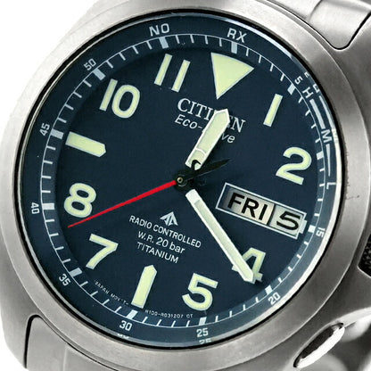 中古 シチズン CITIZEN プロマスター LAND エコドライブ電波 スーパーチタニウム 39mm AT6080-53L アナログ 腕時計 ブランド メンズ UW-CT-PM-00020