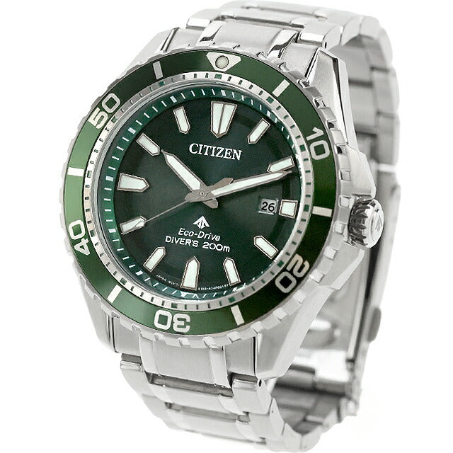 中古 美品 シチズン CITIZEN プロマスターマリン エコドライブ ソーラーダイバー BN0199-53X アナログ 腕時計 ブランド メンズ グリーン UW-CT-PM-00021