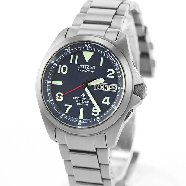中古 シチズン CITIZEN プロマスター LAND デイデイト アナログ 腕時計 ブランド メンズ ブルー UW-CT-PM-00025