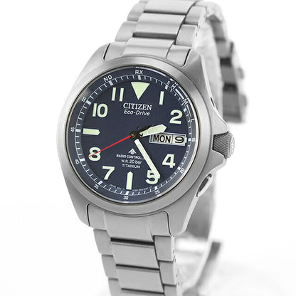 中古 シチズン CITIZEN プロマスター LAND デイデイト アナログ 腕時計 ブランド メンズ ブルー UW-CT-PM-00025
