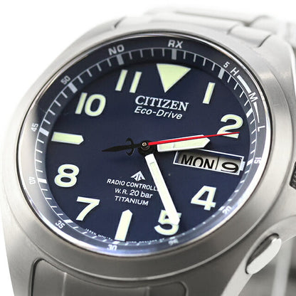 中古 シチズン CITIZEN プロマスター LAND デイデイト アナログ 腕時計 ブランド メンズ ブルー UW-CT-PM-00025