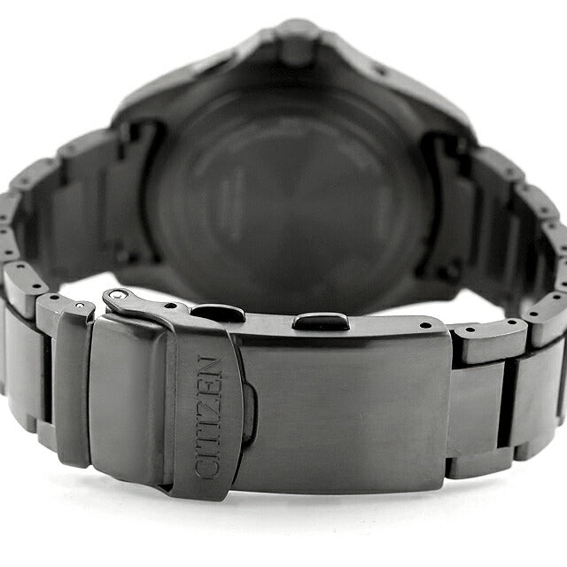 中古 美品 シチズン CITIZEN プロマスター ランド エコドライブ電波 デイデイト ブラックチタン AT6085-50E アナログ 腕時計 メンズ UW-CT-PM-00027