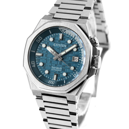 中古 美品 シチズン CITIZEN シリーズエイト 890 メカニカル 市松ダイヤル オクタゴンケース 防水 NB6060-58L アナログ 腕時計 メンズ UW-CT-S8-00002