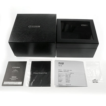 中古 美品 シチズン CITIZEN ザ・シチズン 限定モデル 土佐和紙 阿波藍染文字盤 AQ4091-56M アナログ 腕時計 ブランド メンズ ブルー UW-CT-TC-00003