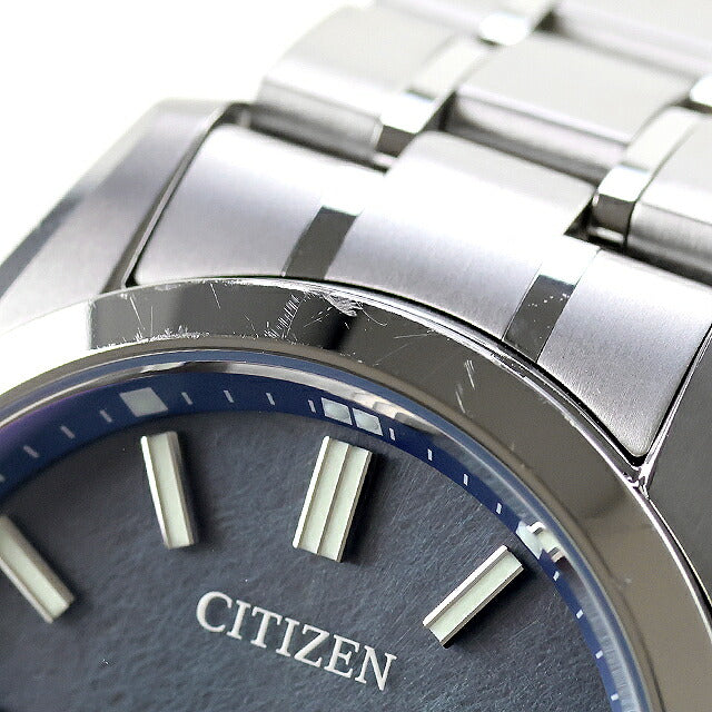 中古 美品 シチズン CITIZEN ザ・シチズン 限定モデル 土佐和紙 阿波藍染文字盤 AQ4091-56M アナログ 腕時計 ブランド メンズ ブルー UW-CT-TC-00003