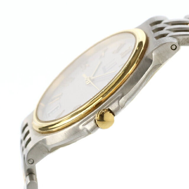 中古 ダンヒル dunhill エリート 2ロウ K18YGコンビ 薄型クォーツ 18金