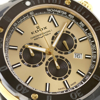 中古 エドックス EDOX クロノオフショア1 クロノグラフ スペシャルエディション 500m防水 10221-37J5-DIN5 アナログ 腕時計 ブランド メンズ UW-ED-C1-00002