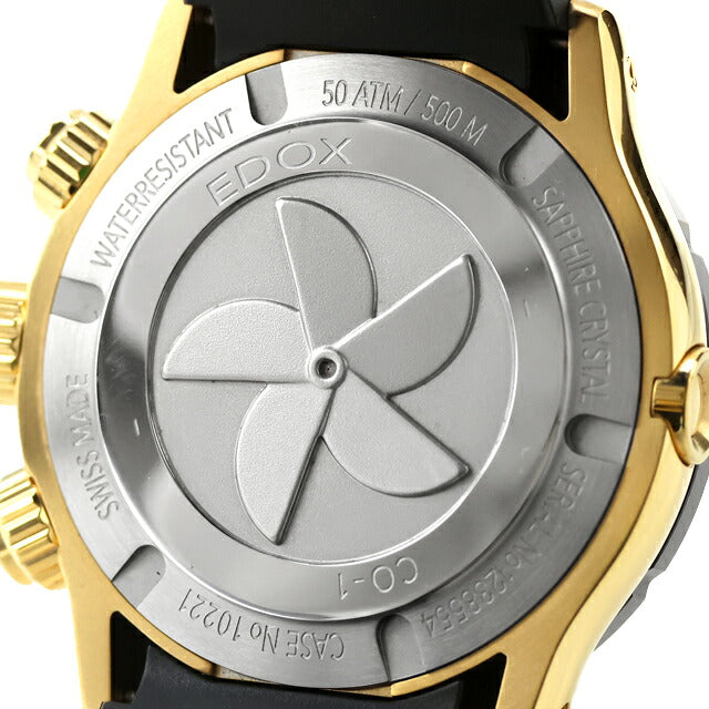 中古 エドックス EDOX クロノオフショア1 クロノグラフ スペシャルエディション 500m防水 10221-37J5-DIN5 アナログ 腕時計 ブランド メンズ UW-ED-C1-00002