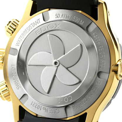中古 エドックス EDOX クロノオフショア1 クロノグラフ スペシャルエディション 500m防水 10221-37J5-DIN5 アナログ 腕時計 ブランド メンズ UW-ED-C1-00002
