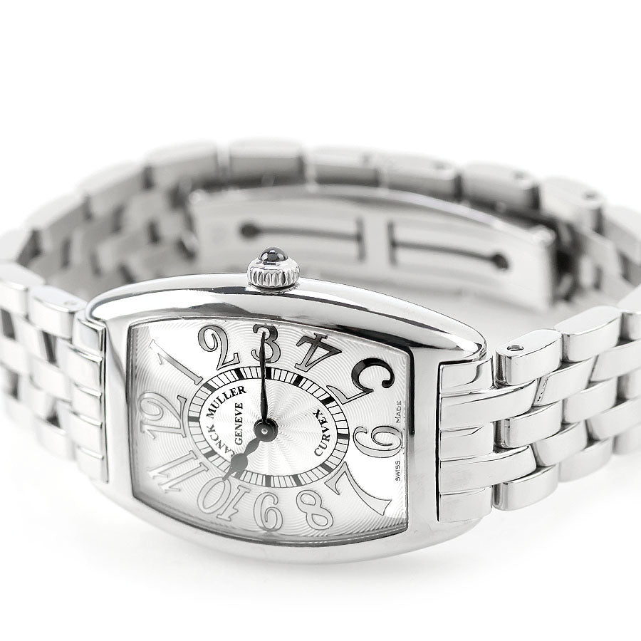 中古 仕上げ済 美品 フランクミュラー FRANCK MULLER トノウ カーベックス レリーフ CINTREE CURVEX RELIEF 1752 QZ REL アナログ 腕時計 UW-FM-TC-00001