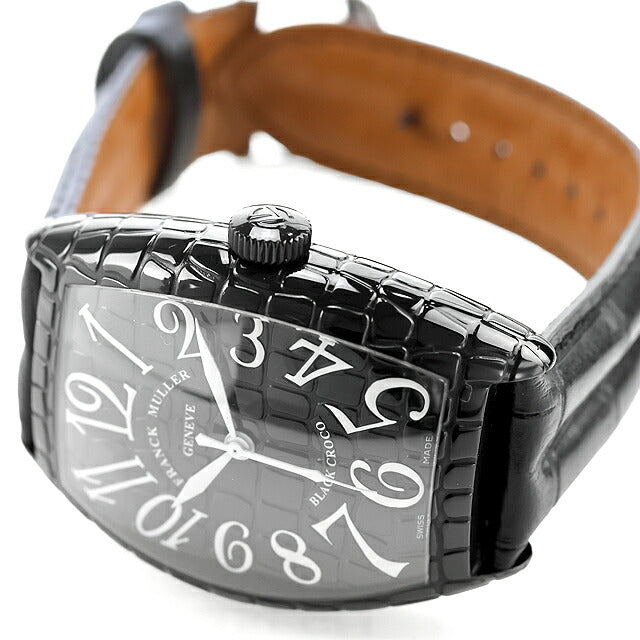 中古 本体美品 フランクミュラー FRANCK MULLER トノーカーベックス ブラッククロコ 純正ベルト・バックル付属 8880 SC BLK CRO 腕時計 UW-FM-TC-00002