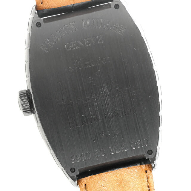 中古 本体美品 フランクミュラー FRANCK MULLER トノーカーベックス ブラッククロコ 純正ベルト・バックル付属 8880 SC BLK CRO 腕時計 UW-FM-TC-00002