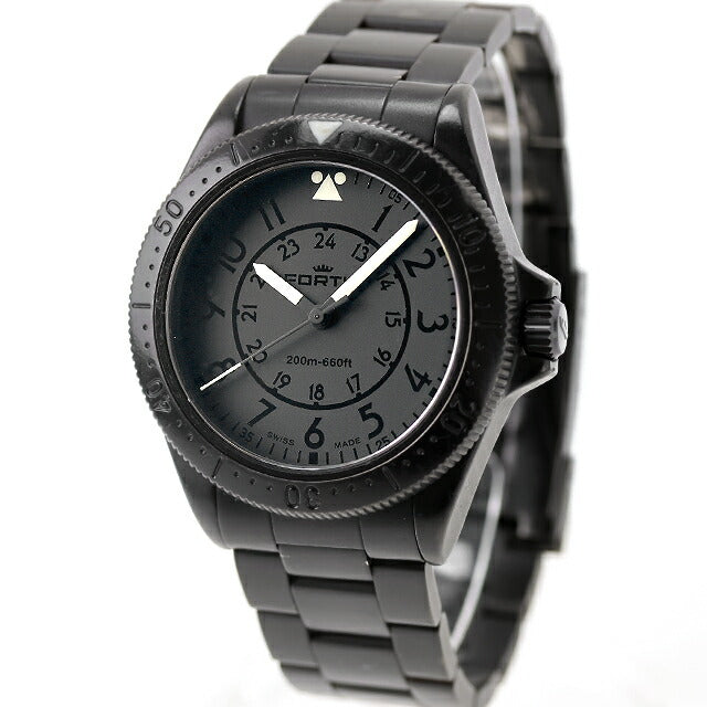 中古 フォルティス FORTIS コスモノート フリーガー ブラックアウト オールブラック ミリタリー 610.18.158 アナログ 腕時計 ブランド メンズ UW-FS-CN-00002