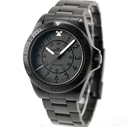 中古 フォルティス FORTIS コスモノート フリーガー ブラックアウト オールブラック ミリタリー 610.18.158 アナログ 腕時計 ブランド メンズ UW-FS-CN-00002