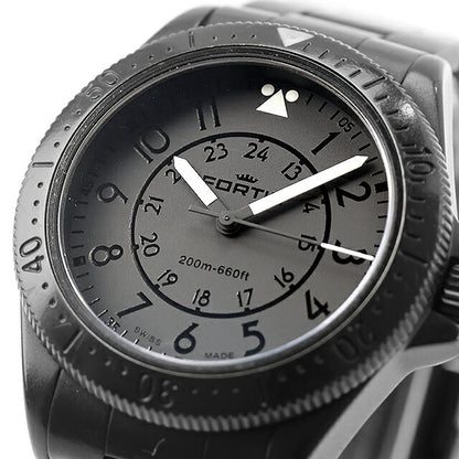 中古 フォルティス FORTIS コスモノート フリーガー ブラックアウト オールブラック ミリタリー 610.18.158 アナログ 腕時計 ブランド メンズ UW-FS-CN-00002