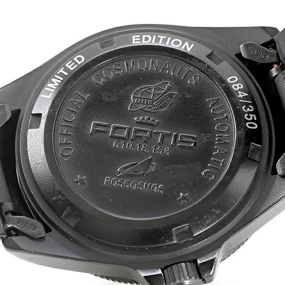 中古 フォルティス FORTIS コスモノート フリーガー ブラックアウト オールブラック ミリタリー 610.18.158 アナログ 腕時計 ブランド メンズ UW-FS-CN-00002