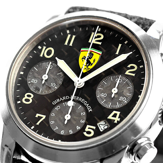 中古 ジラール・ペルゴ Girard Perregaux フェラーリ クロノ 80200 Wネーム コラボ デュボア・デュプラ 80200.0.11.6656 腕時計 メンズ UW-GP-FE-00002