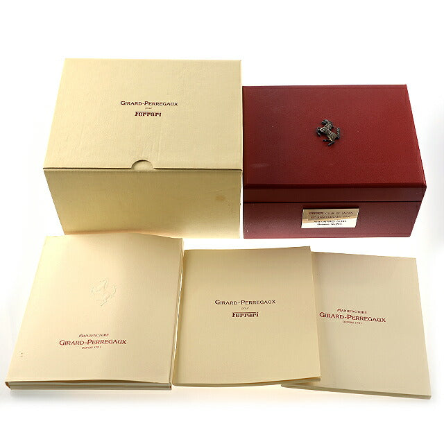 中古 ジラール・ペルゴ Girard Perregaux フェラーリ クロノ 80200 Wネーム コラボ デュボア・デュプラ 80200.0.11.6656 腕時計 メンズ UW-GP-FE-00002