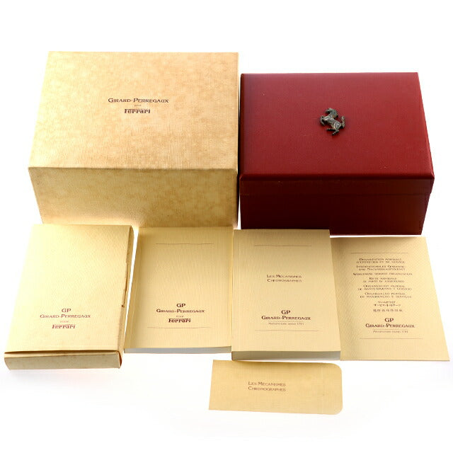 中古 ジラール・ペルゴ Girard Perregaux フェラーリ クロノ 80200 Wネーム コラボ デュボア・デュプラ 80200.0.11.6156 腕時計 メンズ UW-GP-FE-00003