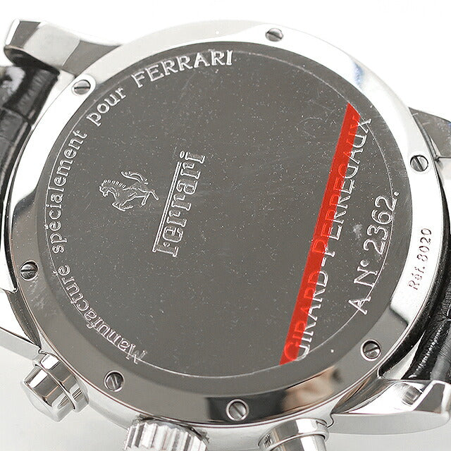 ジラール・ペルゴ Girard Perregaux 腕時計 メンズ 8020 フェラーリ クロノグラフ 8020 Wネーム コラボ デュボア・デュプラ 自動巻き レッドxブラック アナログ表示 中古 ジラール・ペルゴ Girard Perregaux フェラーリ クロノグラフ