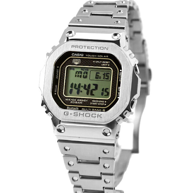 中古 美品 カシオ CASIO G-SHOCK フルメタル マルチバンド6 電波ソーラー スクエア GMW-B5000D-1JF デジタル 腕時計 ブランド メンズ UW-GS-OT-00022