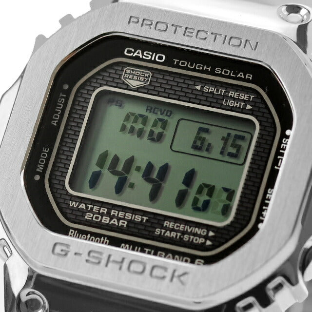 中古 美品 カシオ CASIO G-SHOCK フルメタル マルチバンド6 電波ソーラー スクエア GMW-B5000D-1JF デジタル 腕時計 ブランド メンズ UW-GS-OT-00022