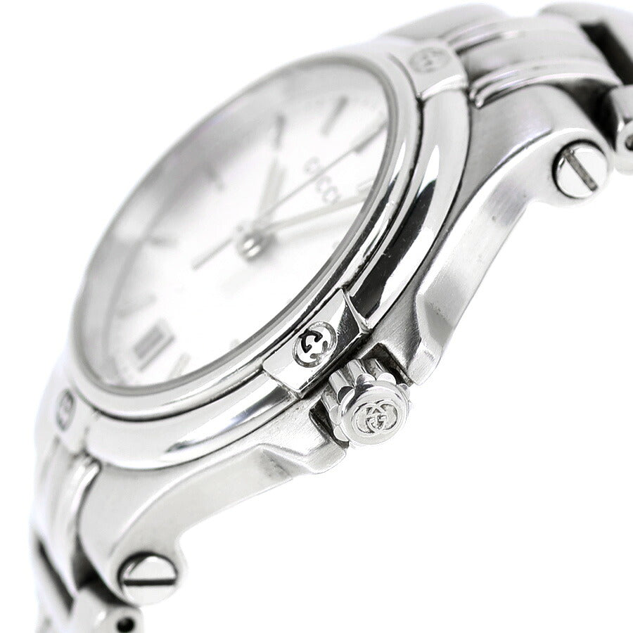 中古 グッチ GUCCI ラウンド デイト 電池交換済 9040L アナログ 腕時計 ブランド レディース ブラック 黒 UW-GU-OT-00002