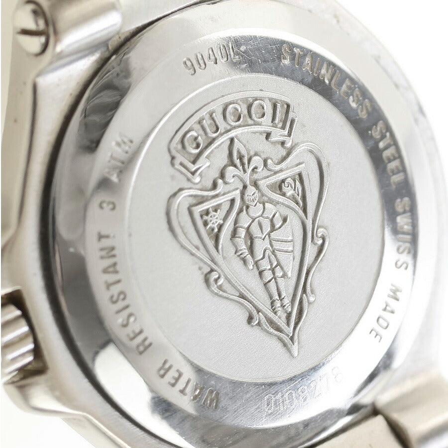 中古 グッチ GUCCI ラウンド デイト 電池交換済 9040L アナログ 腕時計 ブランド レディース ブラック 黒 UW-GU-OT-00002