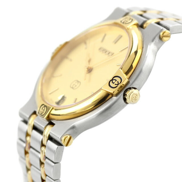 中古 美品 グッチ GUCCI ヴィンテージ 9000Mシリーズ コンビカラー ハイブランド 9000M アナログ 腕時計 ブランド ユニセックス ゴールド UW-GU-OT-00004